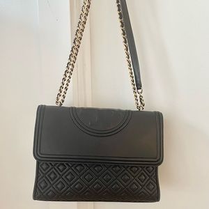Tory Burch Fleming black medium bag